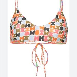 Maaji Multicolor Geometric Bikini Top- never worn.  Size large